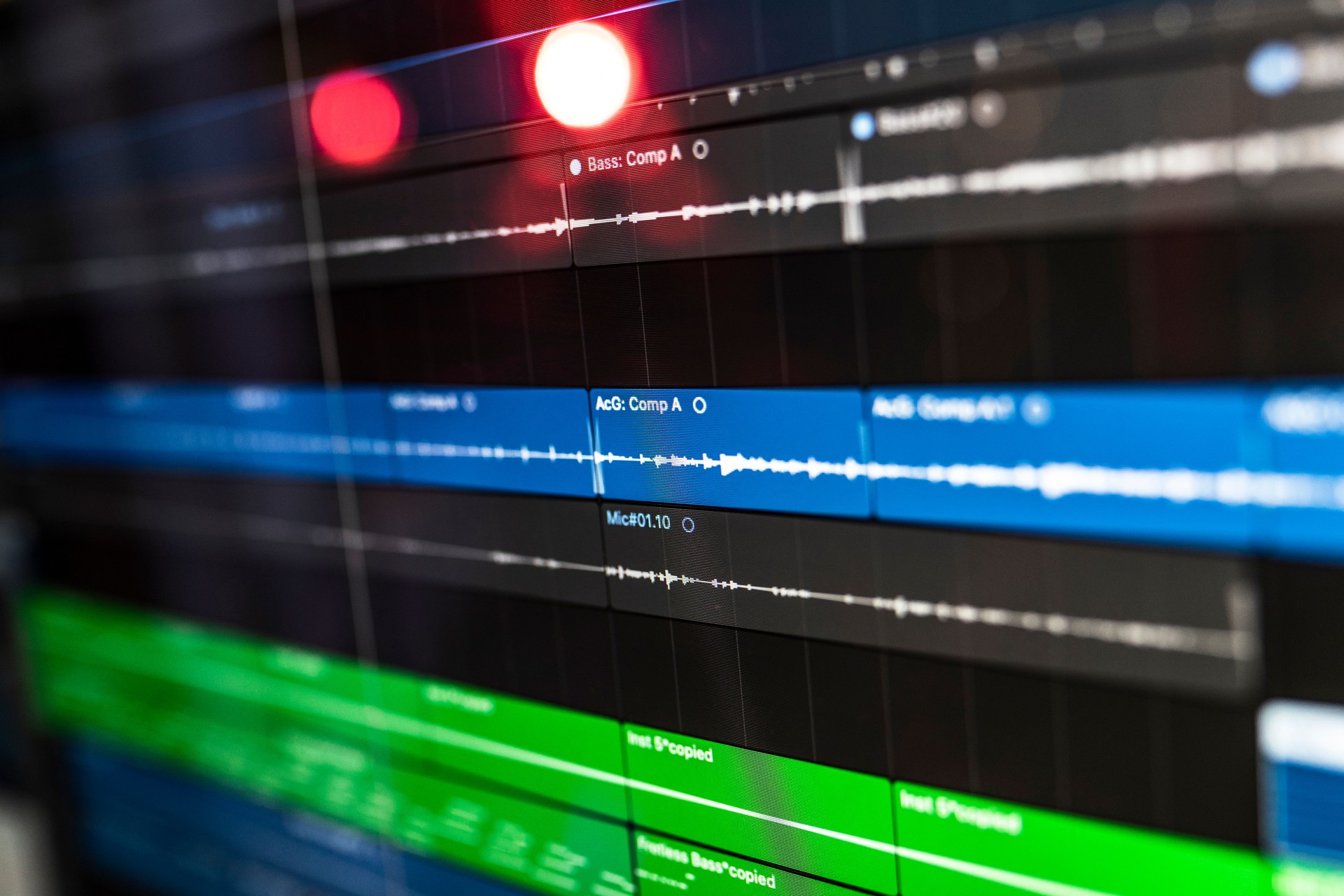 Sound program on the computer for DJ, songwriter, producer to create or mix new ideas in the stereo studio